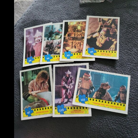 Other - 1990 Topps TEENAGE MUTANT NINJA TURTLES TRADING CARDS. Lot Of 7